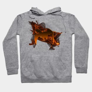 Dragon From The Ashes on Orange Hoodie